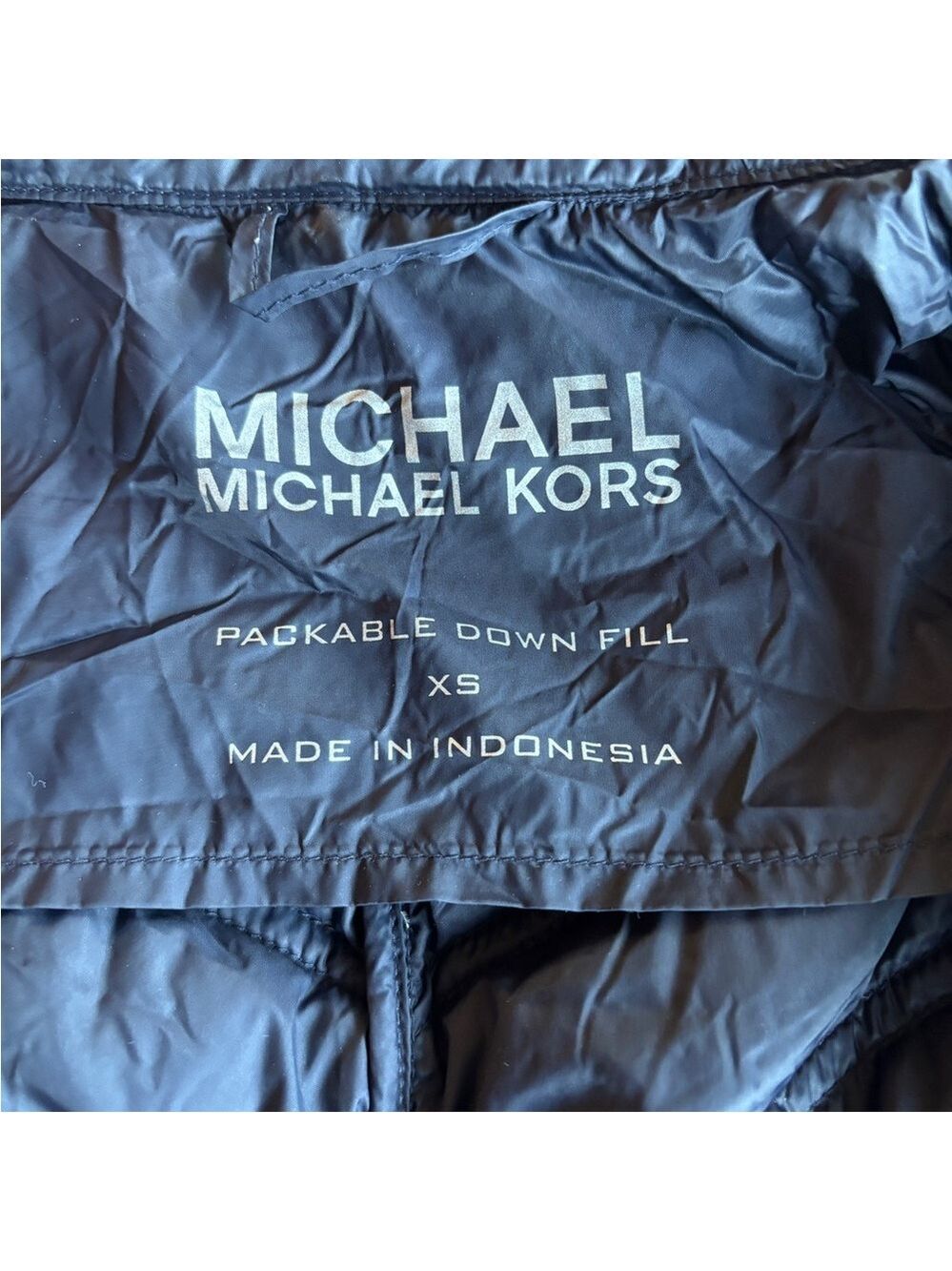 Michael Kors Navy Quilted Puffer Jacket XS - Picture 7 of 11